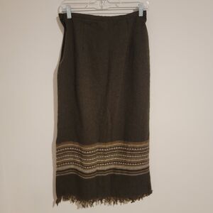 Paul Harris Design‎ Womens Skirt Size 6 Maxi Indie Boho Fringe Woven